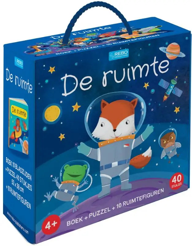 De ruimte - boek + puzzel + 10 figuren