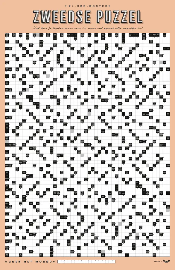 XL Spelposter - Zweedse Puzzel 3