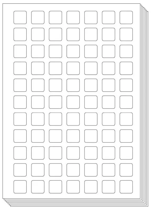 Pictogenda blanco stickervellen (25 stuks)
