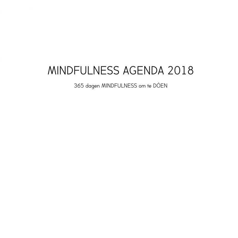 Mindfulness agenda 2018