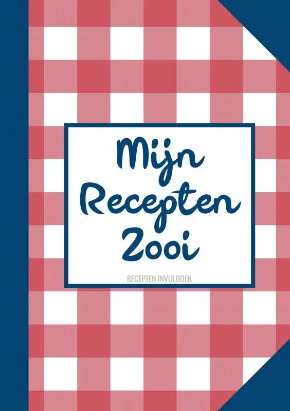 Boek Cadeau Vrouw / Boekcadeau Collega - Recepten Invulboek - Receptenboek - 'Mijn Recepten Zooi'