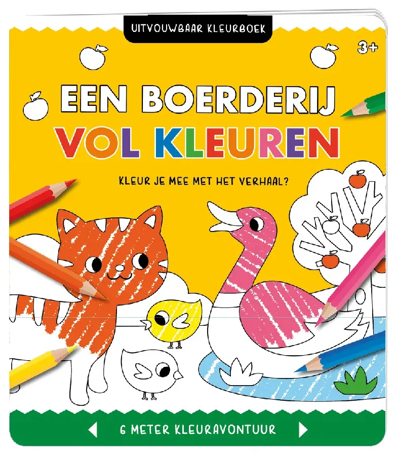 Uitvouwbaar kleurboek - Een boerderij vol kleuren