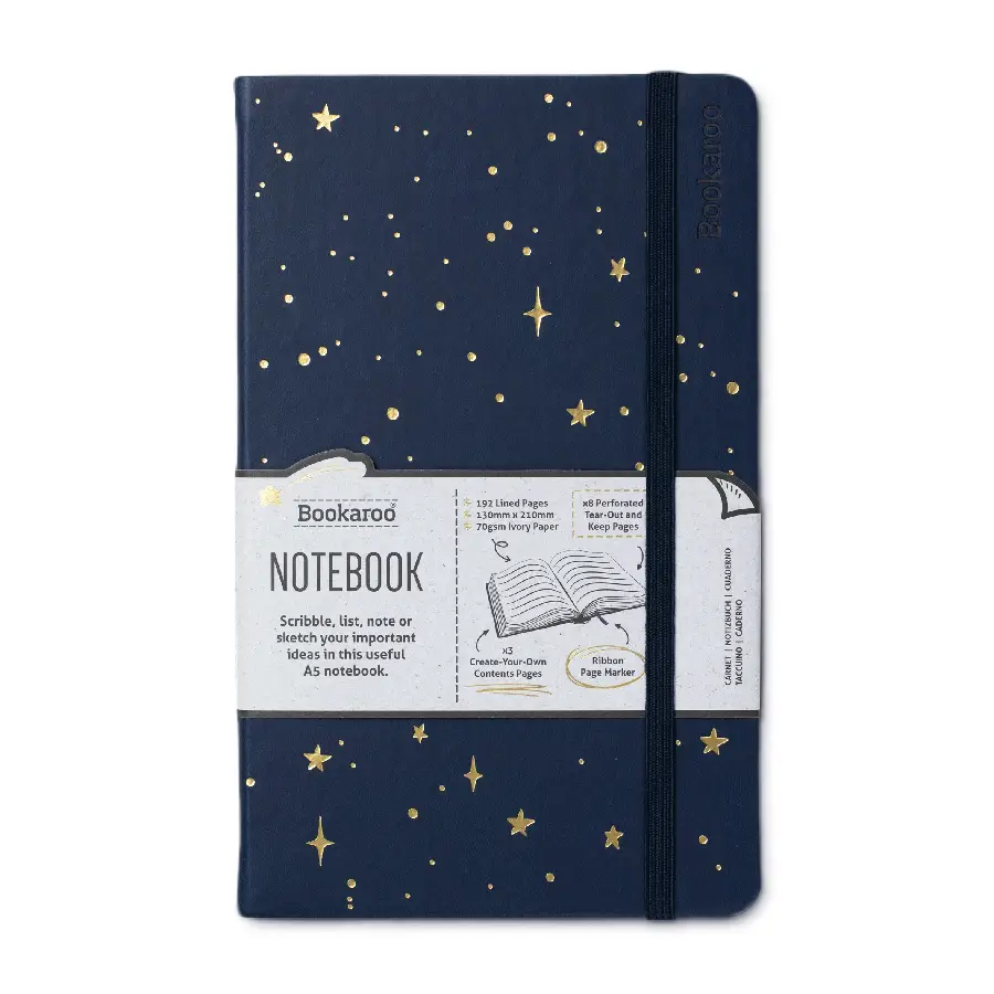 Bookaroo A5 notebook - Moon & Stars