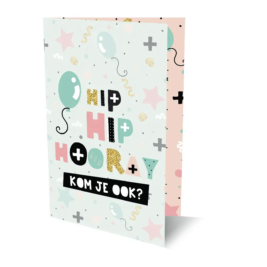 Hooray - Uitnodiging PK 889 - set van 6