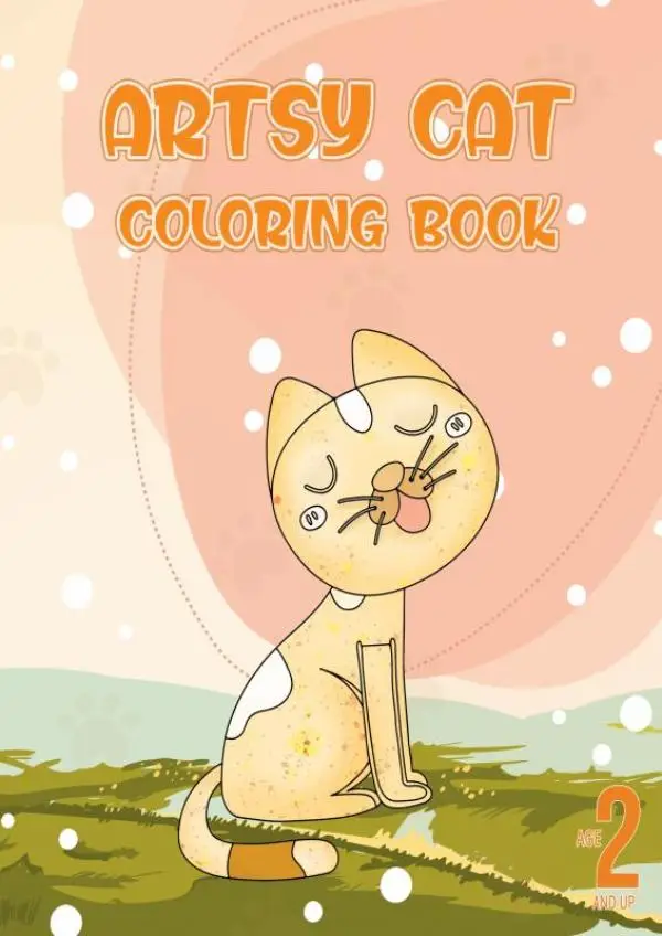 Artsy cat coloring book
