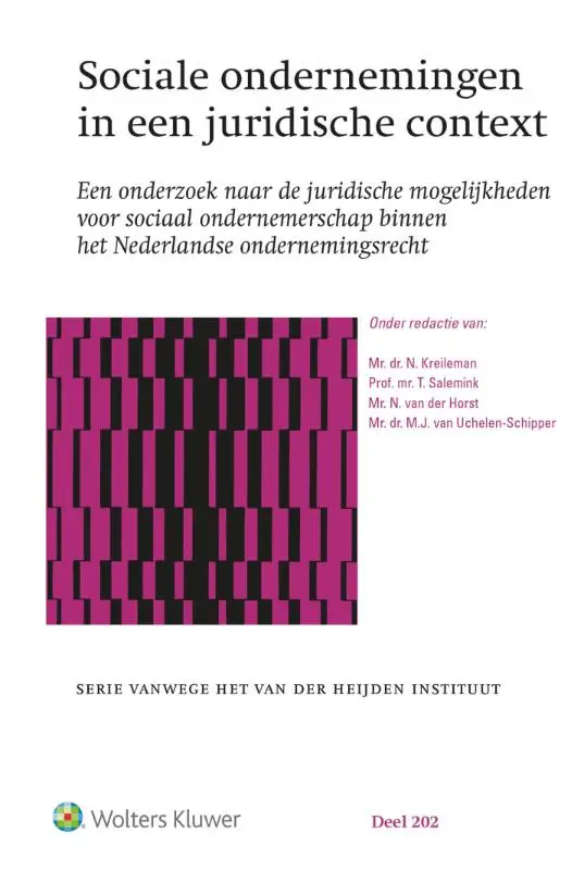 Sociale ondernemingen in een juridische context