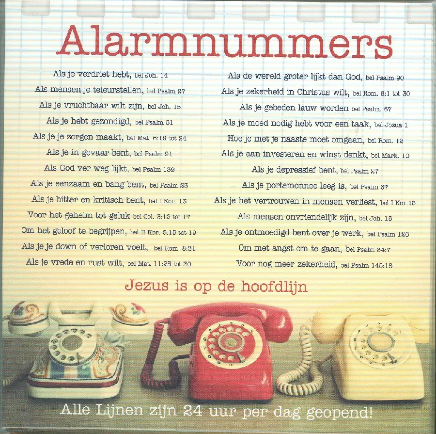 Kaart alarmnummers