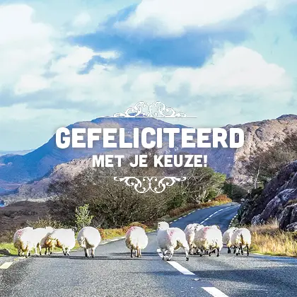 Kaart gefeliciteerd met je keuze