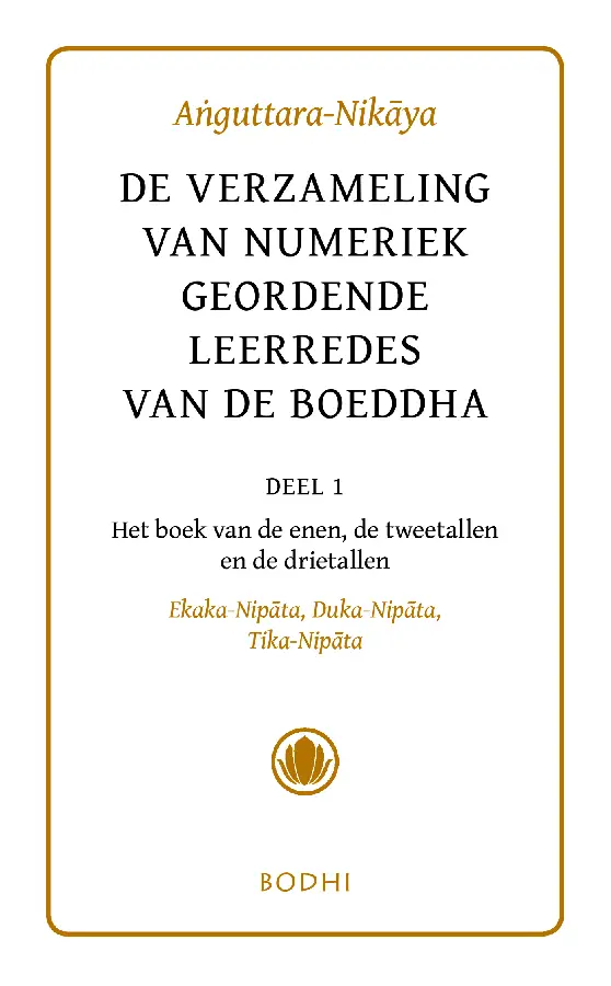 Anguttara-Nikaya / 1 Het boek van de enen; het boek van de tweetallen; het boek van de drietallen (Ekaka-, Duka-, Tika-nipata)