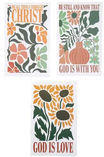 Notebook (set3) religious flower & inspi