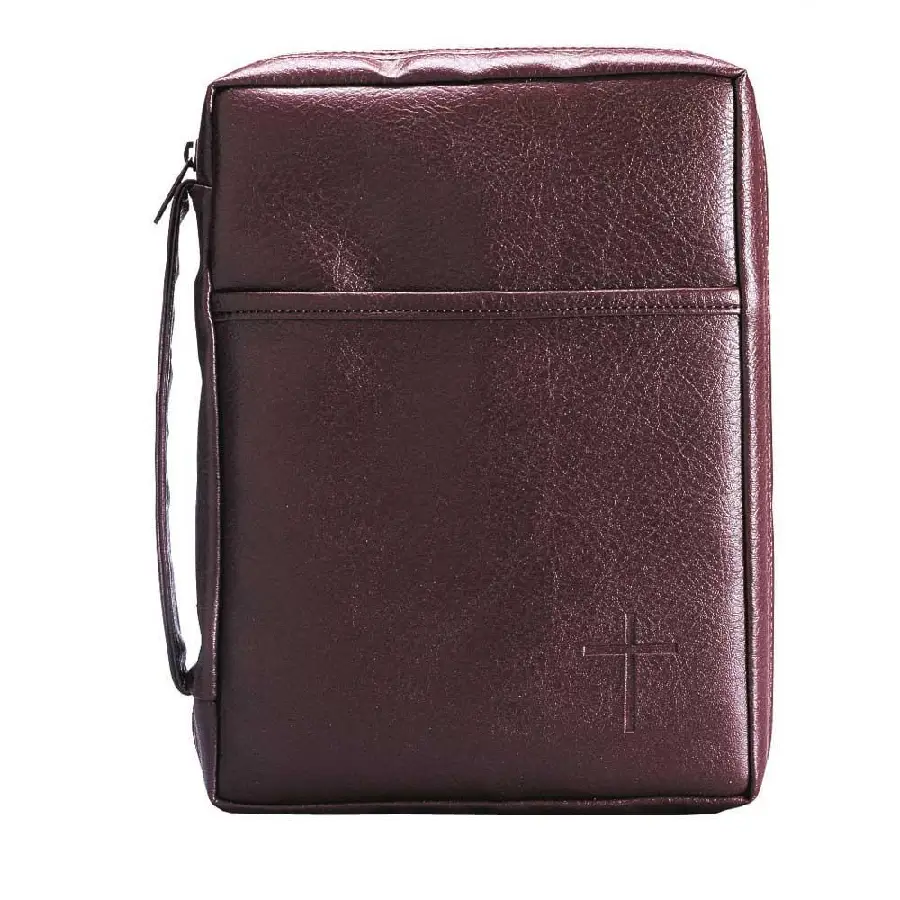Soft vinyl biblecover brown Large
