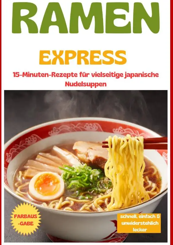 Ramen Express: 15-Minuten-Rezepte für vielseitige japanische Nudelsuppen - schnell, einfach & unwiderstehlich lecker