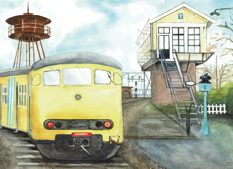 Puzzel (1.000 stukjes): Trein, Christel Cannister-Van der Ros, Spoorwegmuseum