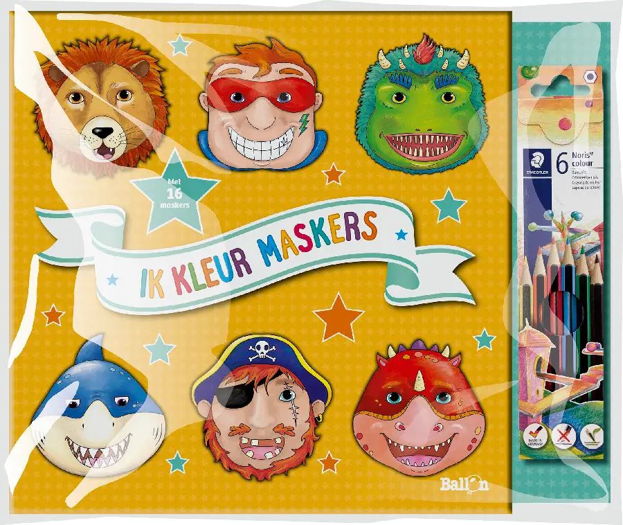 Ik kleur maskers (oranje)