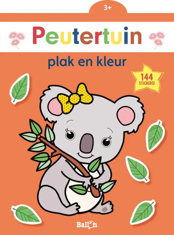 Plak en kleur beertje 2+