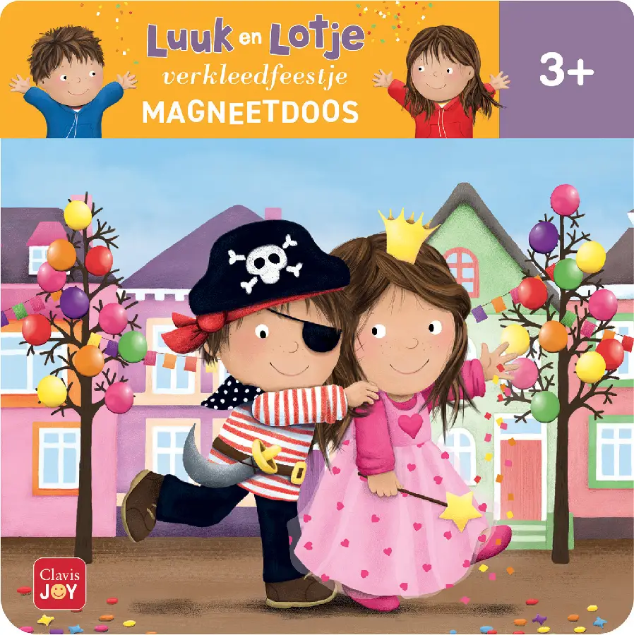 Magneetdoos Luuk en Lotje verkleedfeestje