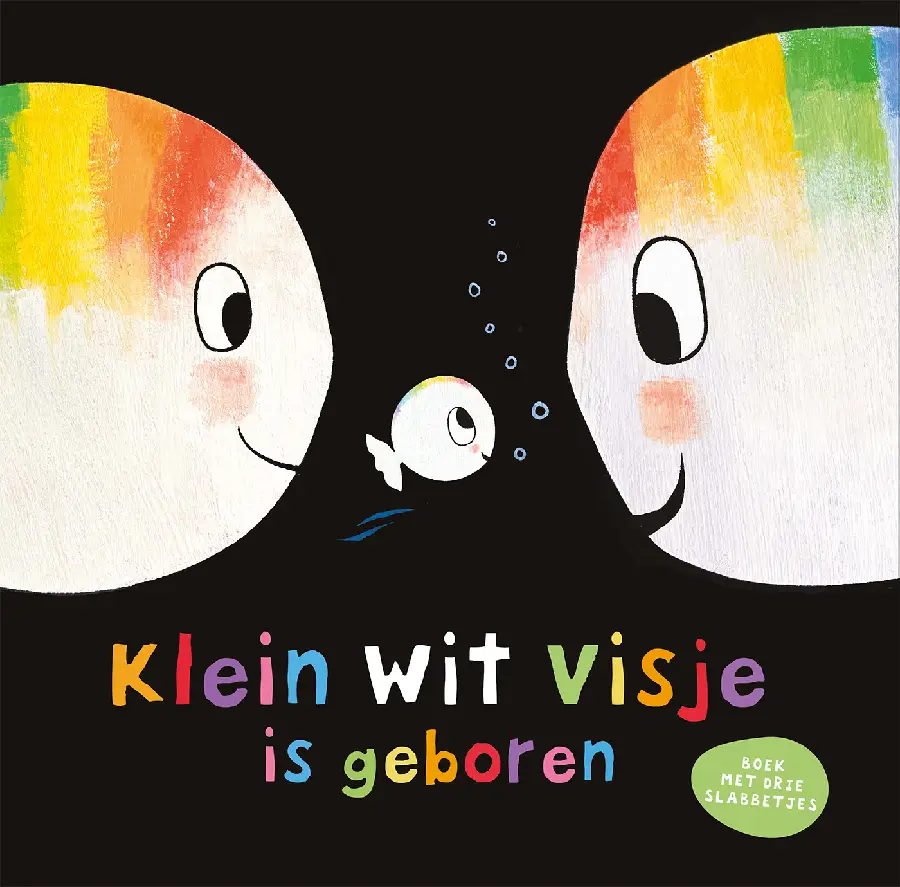 Klein wit visje is geboren. Boek + slabbetjes