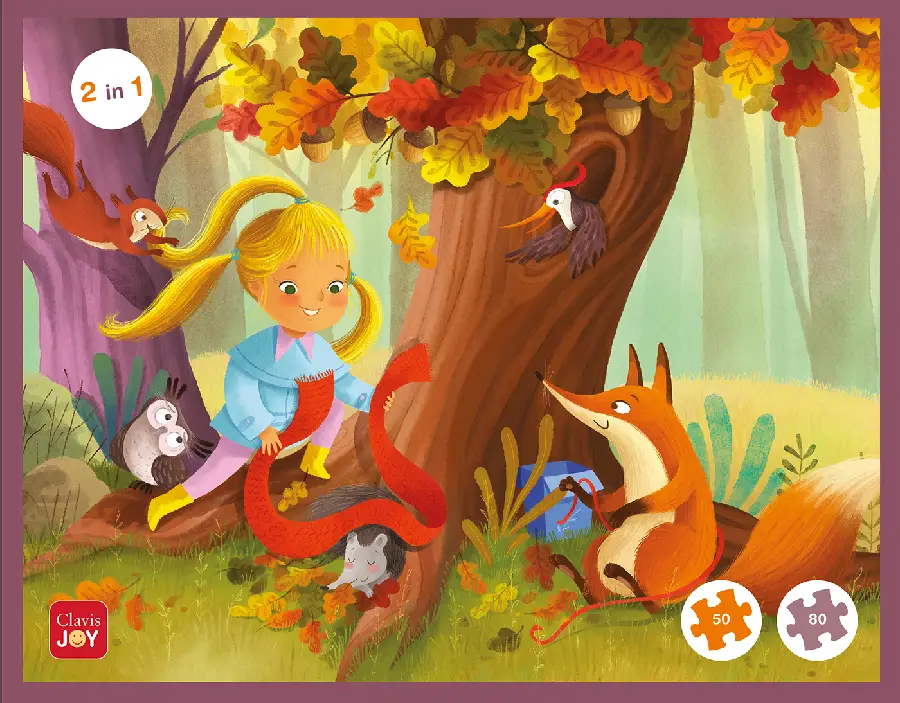 Puzzelen met Pippa en de vermiste egel. 2-in-1-puzzel