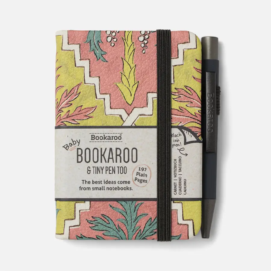 Bookaroo A7 Notebook & Pen - Pastels Charcoal - Palm
