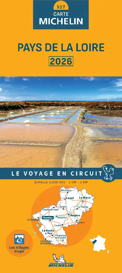 Michelin Wegenkaart 517 Pays de Loire 2026