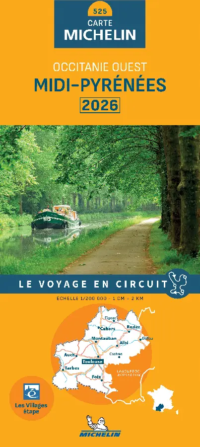 Michelin Wegenkaart 525 Midi-Pyrenees 2026