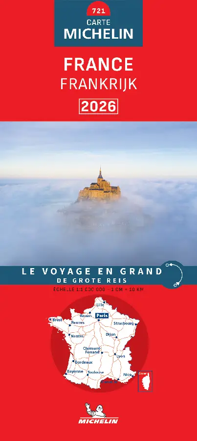 Michelin Wegenkaart 721 Frankrijk 2026