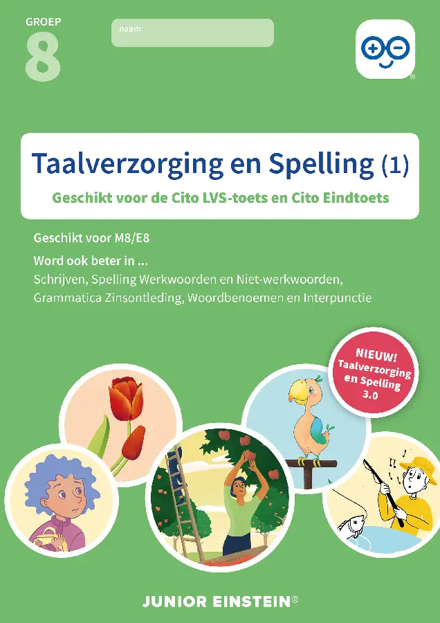 Taalverzorging en Spelling / geschikt voor de LVS-toets 3.0 (M8) en de Cito Eindtoets (E8