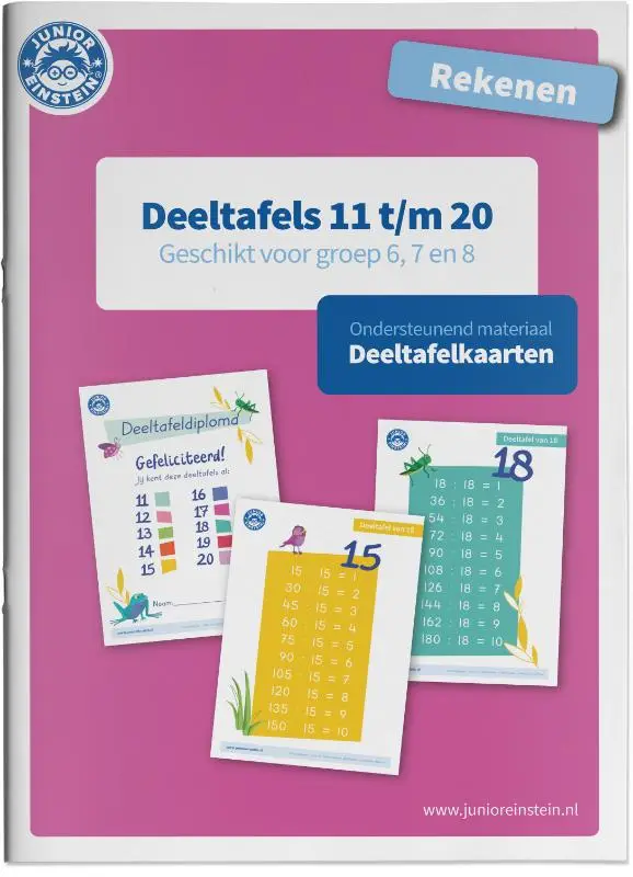 Deeltafels 11 tot en met 20 / Geschikt voor de groepen 6, 7 en 8