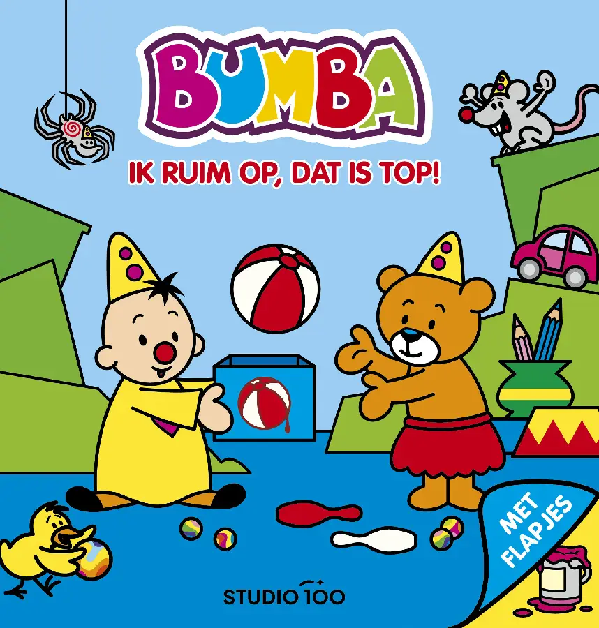 Bumba : Kartonboek met flapjes - Ik ruim op, dat is top!