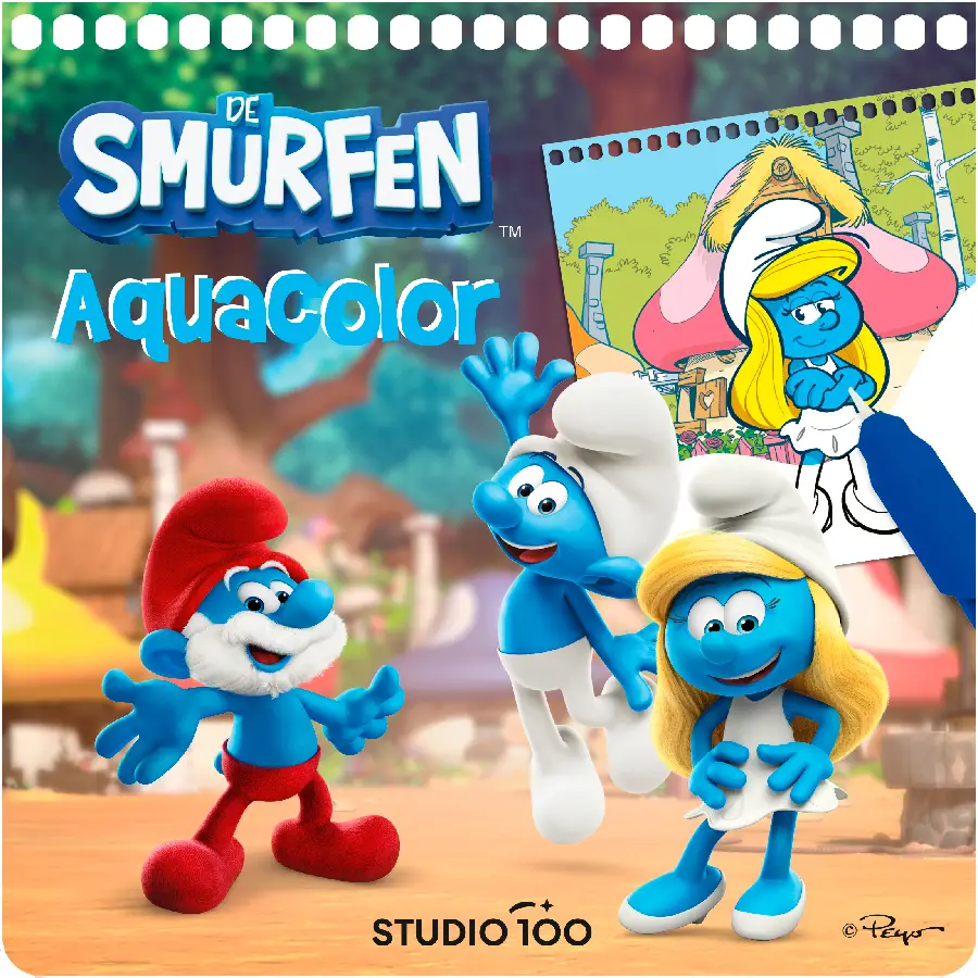 De Smurfen: kleuren met water - Aqua color