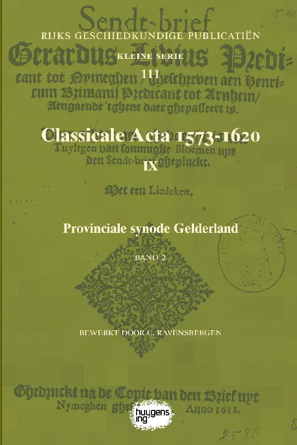 Classicale Acta 1573-1620 IX / Band 2