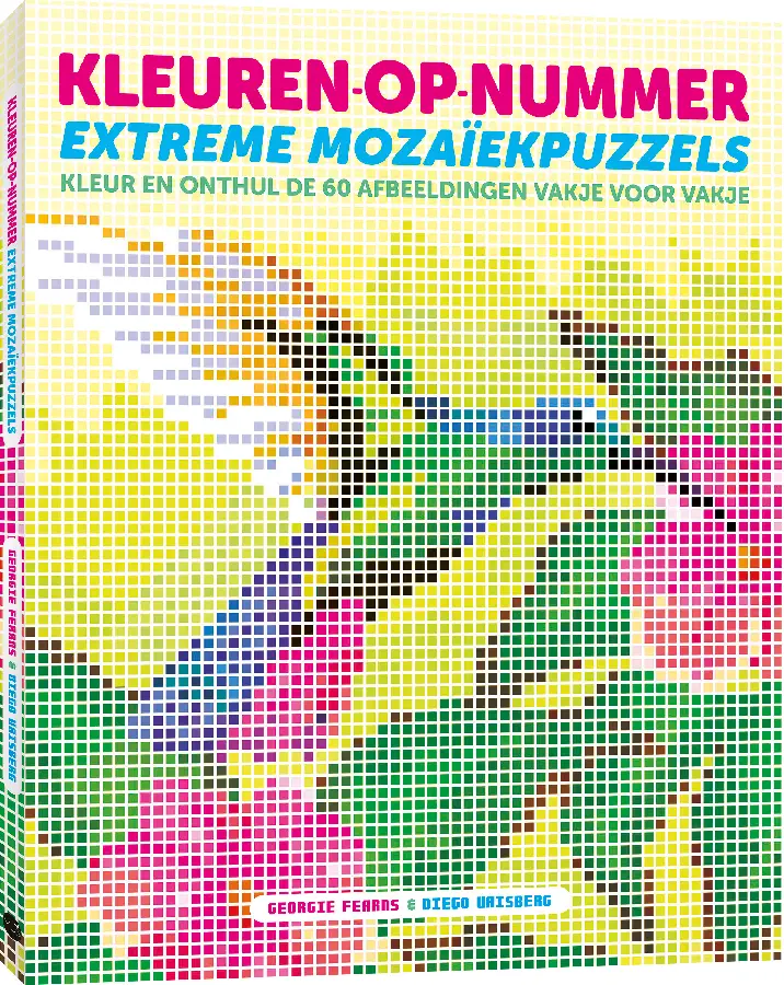 Kleuren-op-nummer: extreme mozaïekpuzzel