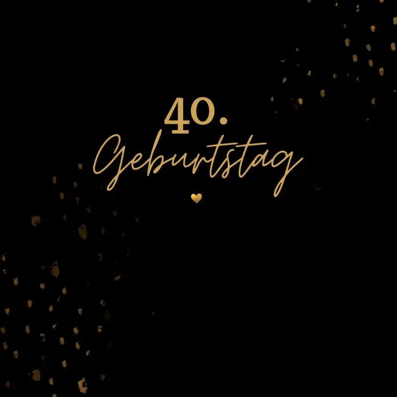 40. Geburtstag- Gästebuch Blanko