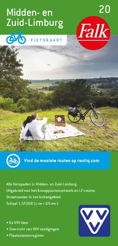 Falk VVV Fietskaart 20 Midden- en Zuid-Limburg