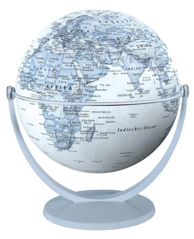 Globe 15 cm pol. blauw draai & kantel