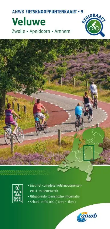 Fietsknooppuntenkaart Veluwe 1:100.000