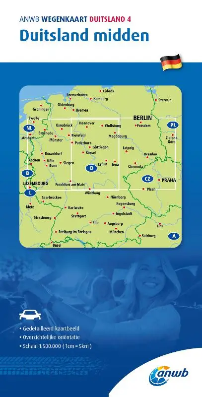 ANWB Wegenkaart 4.Duitsland Midden