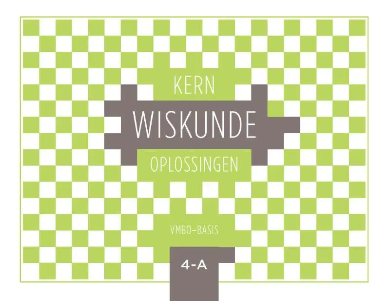 vmbo-basis 4 A / KERN Wiskunde / Oplossingen