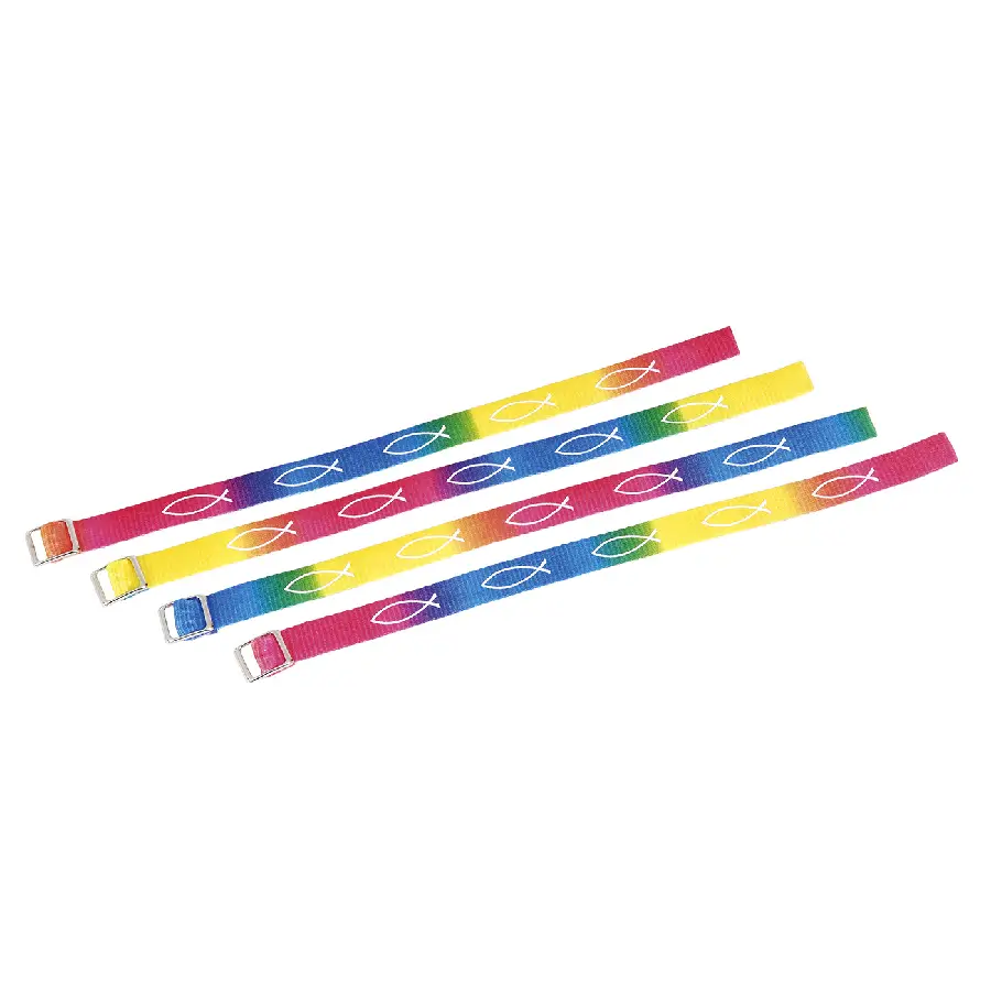 Geweven armband vissen regenboog
