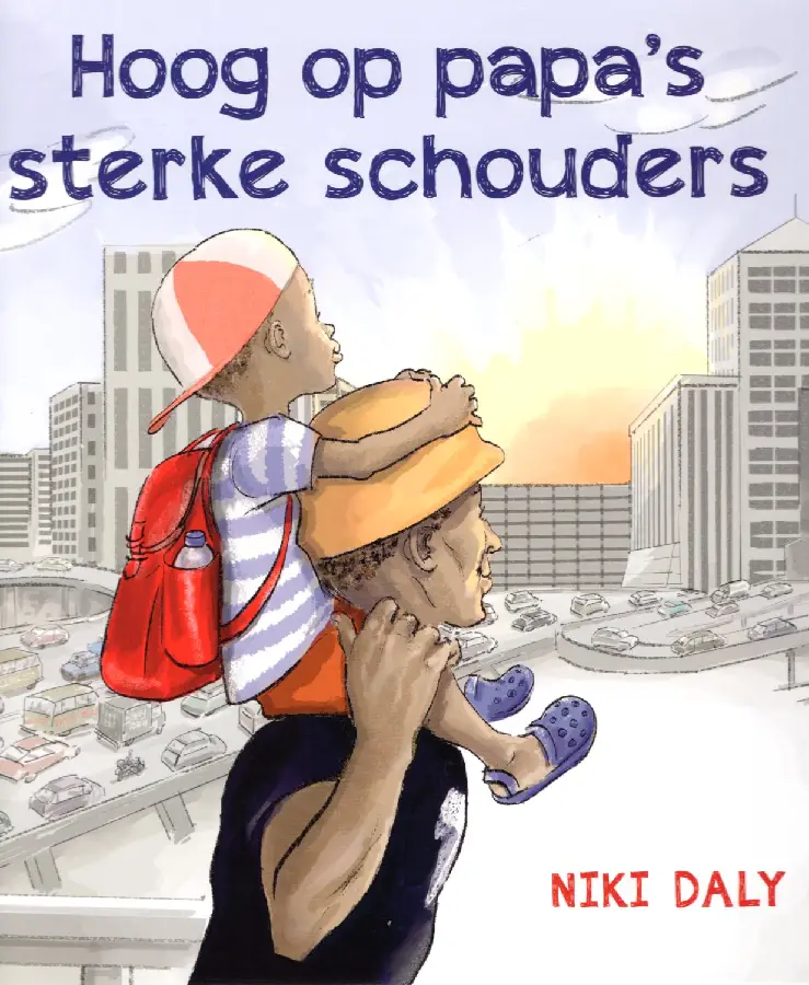 Hoog op papa's sterke schouders